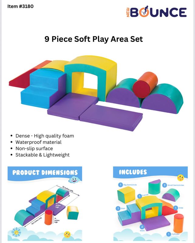 9pc Soft Play Area Set