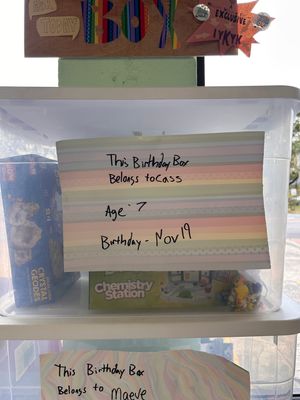 Cass&#39; Birthday Box (Age 7, Nov 19th)