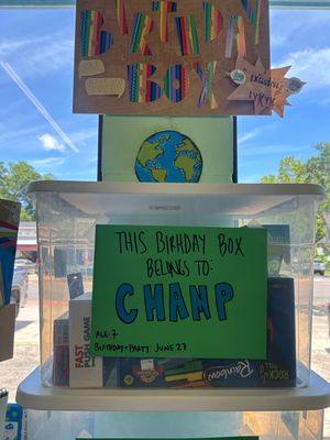 Champ's Birthday Box (Age 7, Birthday June 27)