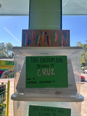 Cruz's Birthday Box (Age 7, Birthday Sept 7)