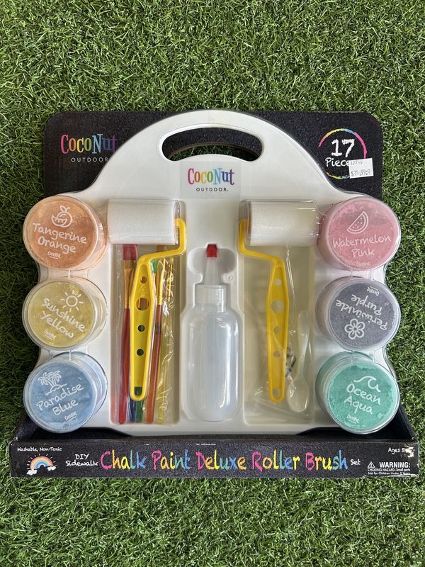 DIY Sidewalk Chalk Paint Deluxe Roller Brush Set