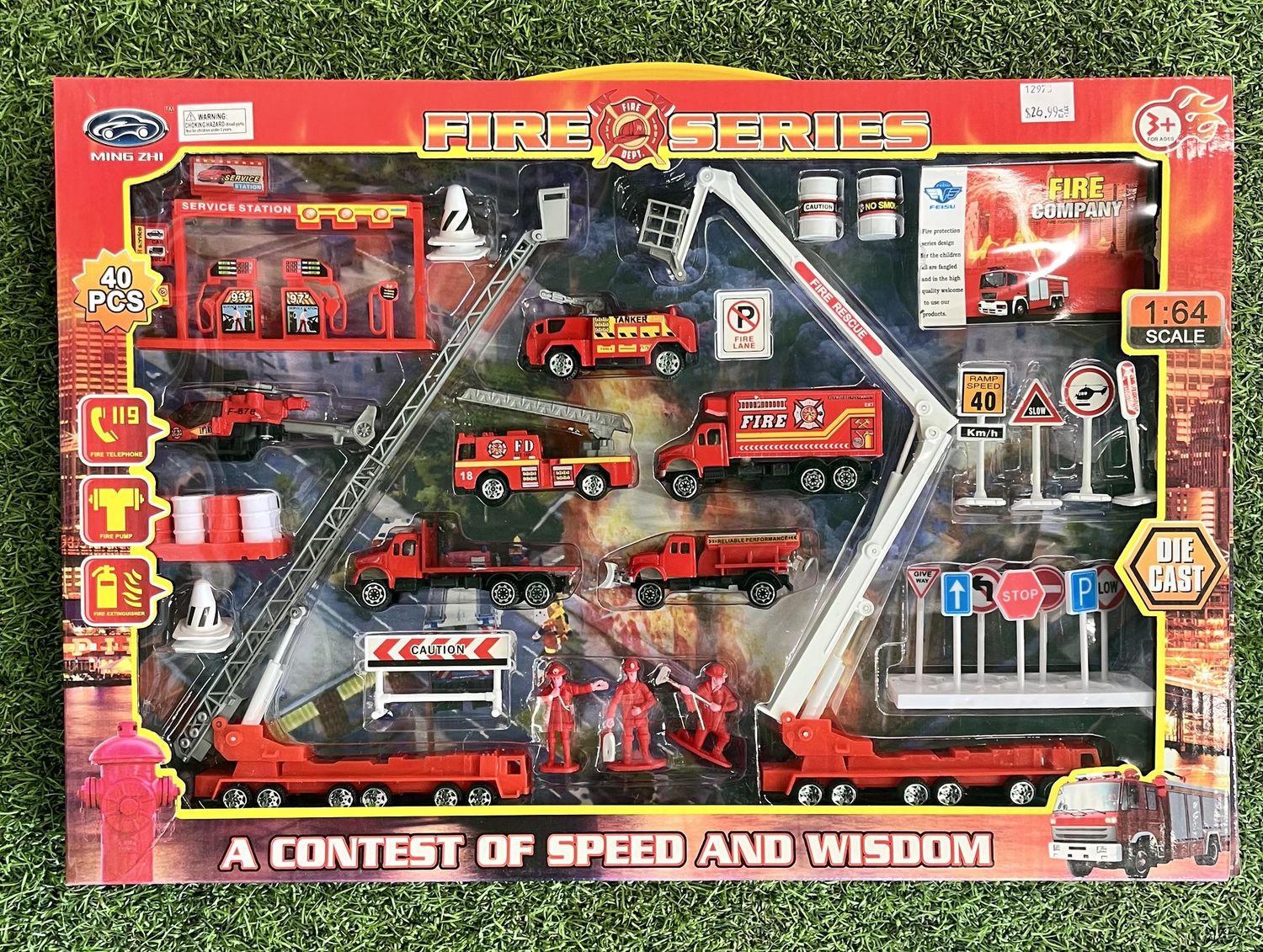 Vehicle Multi Part Fire Engine Play Set 40pc