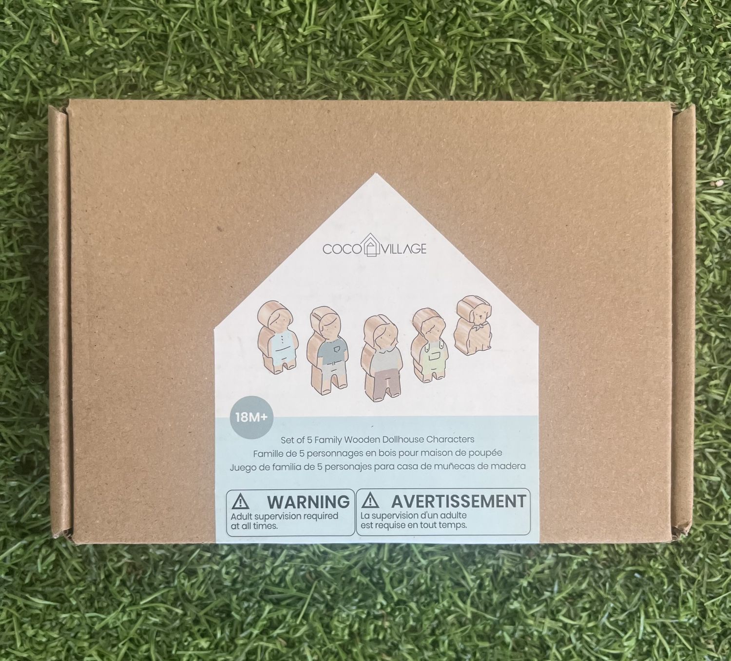 Set of 5 Family Wooden Doll House Characters