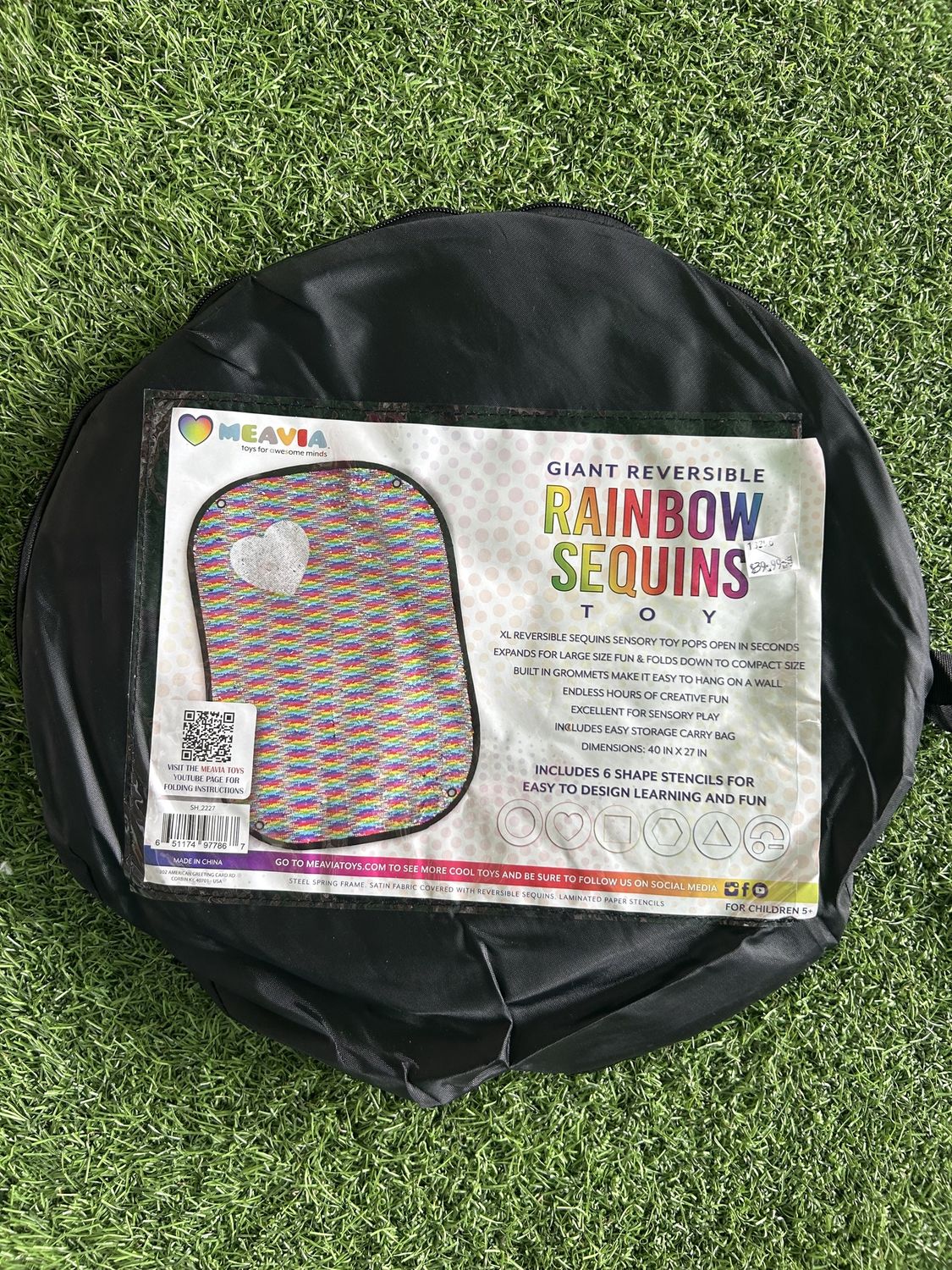 Giant Rainbow Sequins w/shape stencils