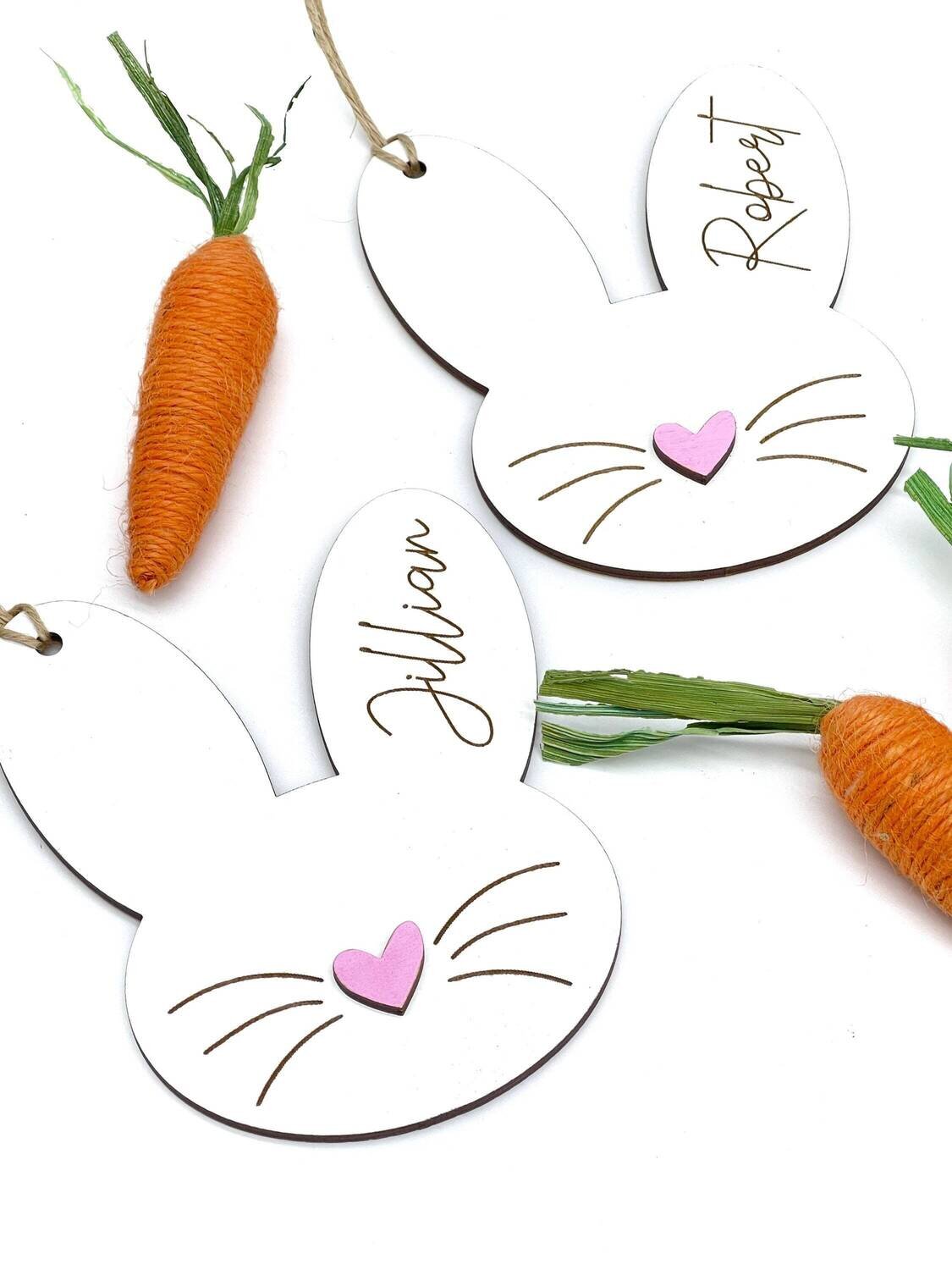 Personalized Bunny Easter Basket Tag
