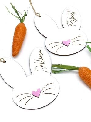 Personalized Bunny Easter Basket Tag