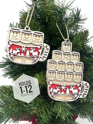 Hot Cocoa &amp; Marshmallow Christmas Ornament
