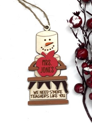 S’mores Teacher Christmas Ornament