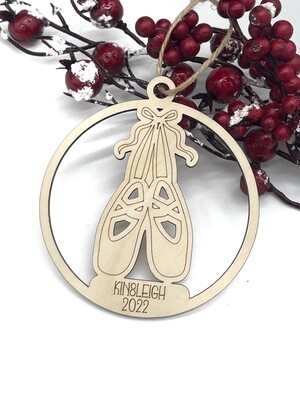 Ballet Slippers Christmas Ornament