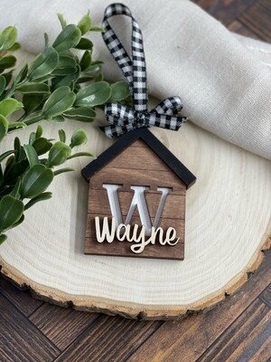 Rustic House Christmas Ornament