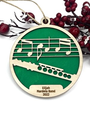 Flute - Music Instrument Christmas Ornament