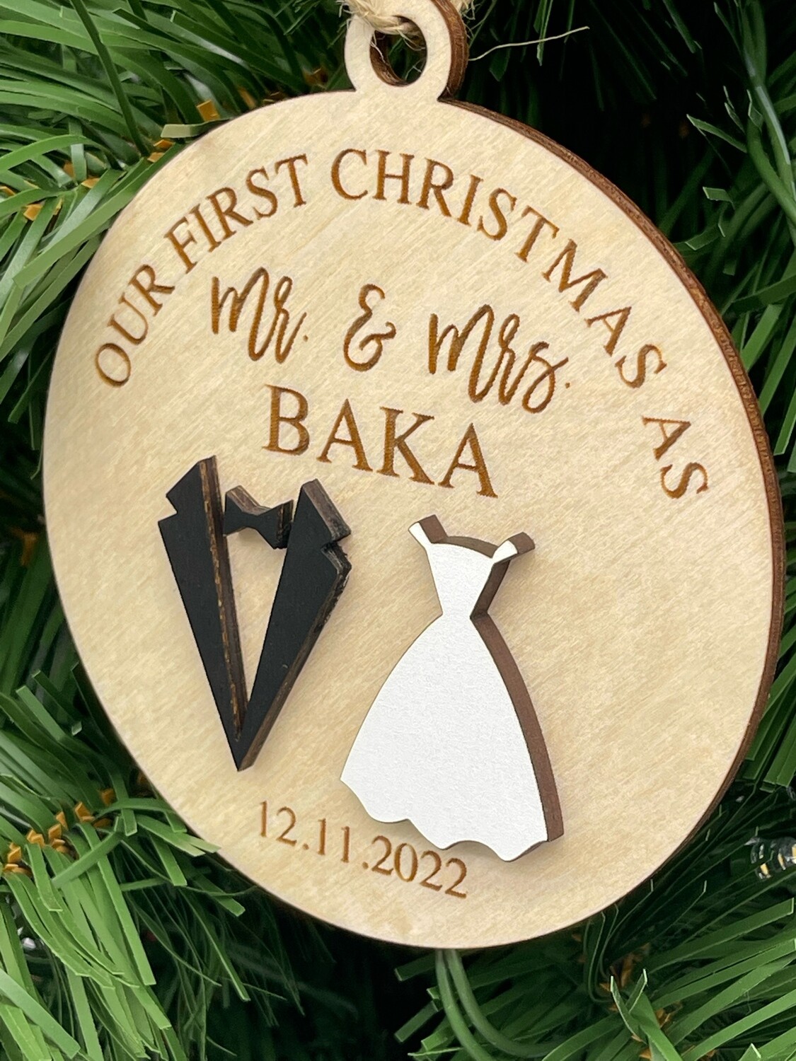 Our First Christmas as Mr. &amp; Mrs. Christmas Ornament