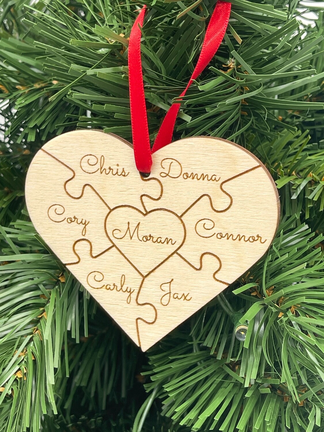 Heart Puzzle Christmas Ornament