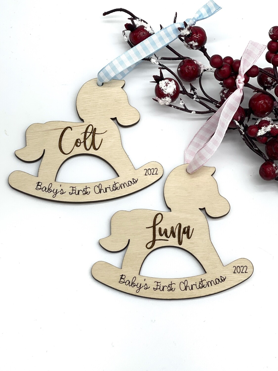 Baby’s First Christmas Rocking Horse Ornament