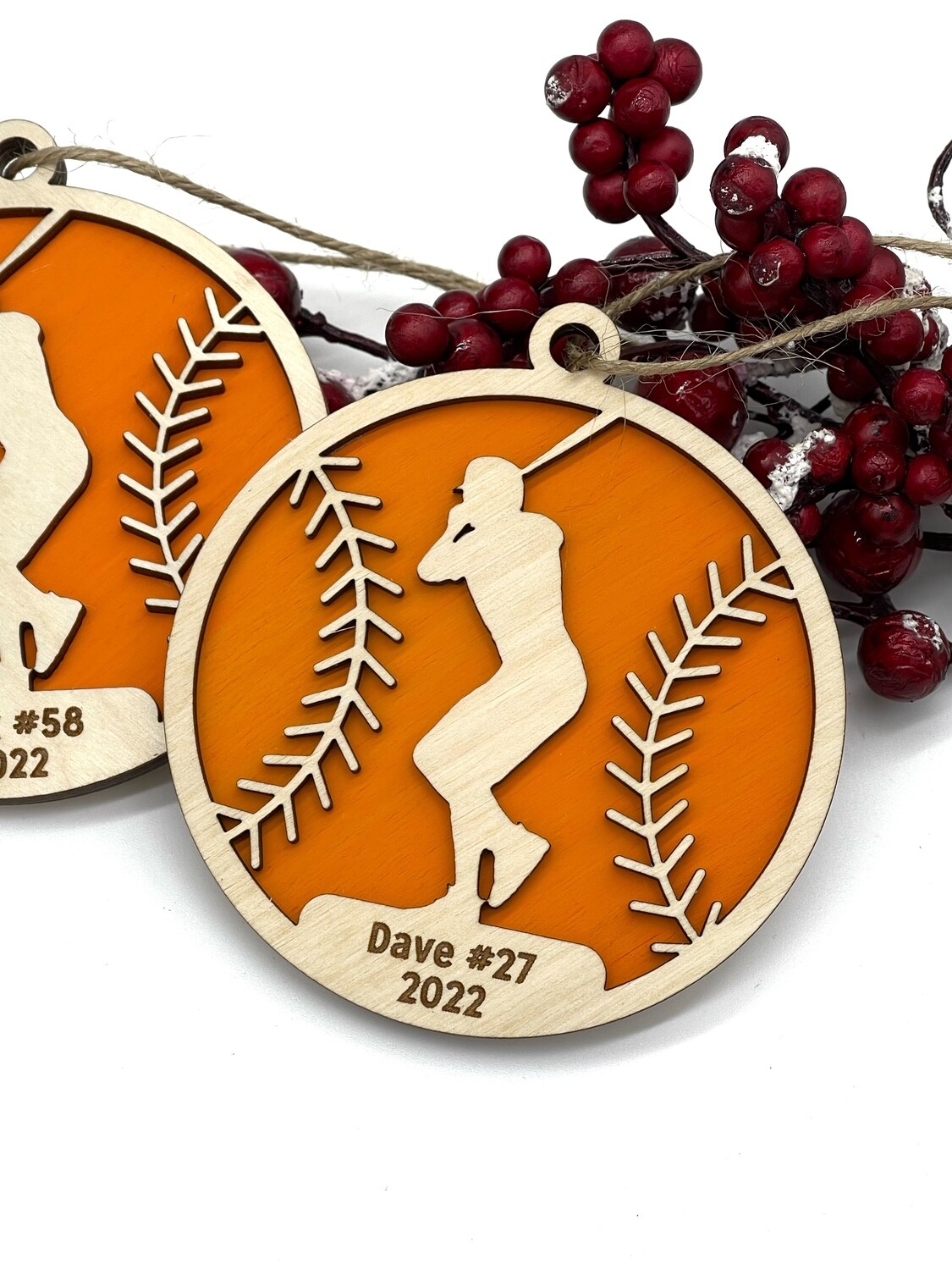 Baseball Player Christmas Ornament