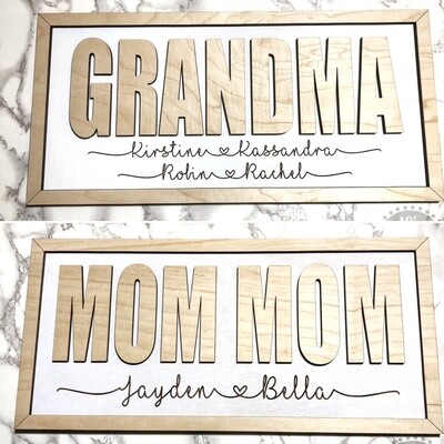 Mom/Grandma Sign