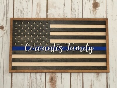 Red or Blue Line Flag