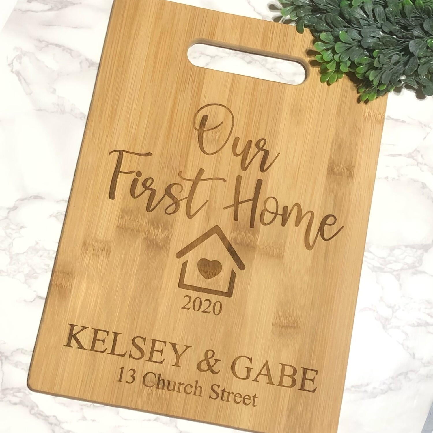 Our First Home Cutting Board