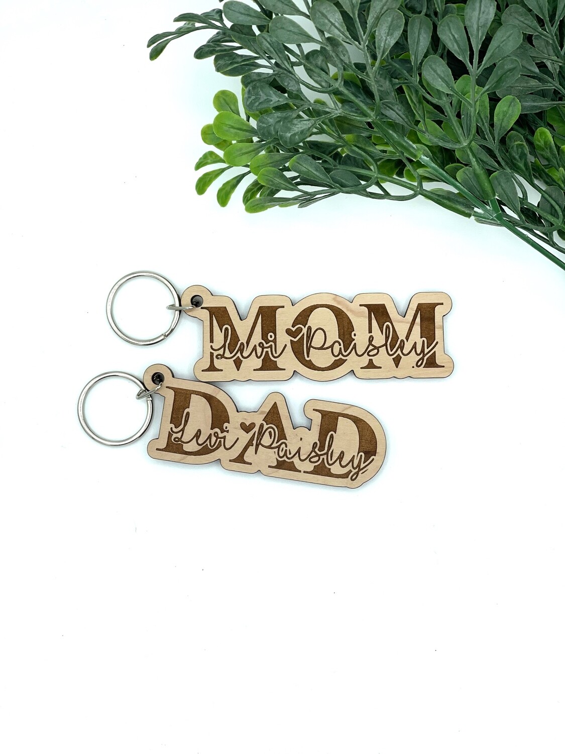 I love mom sales and dad keychain