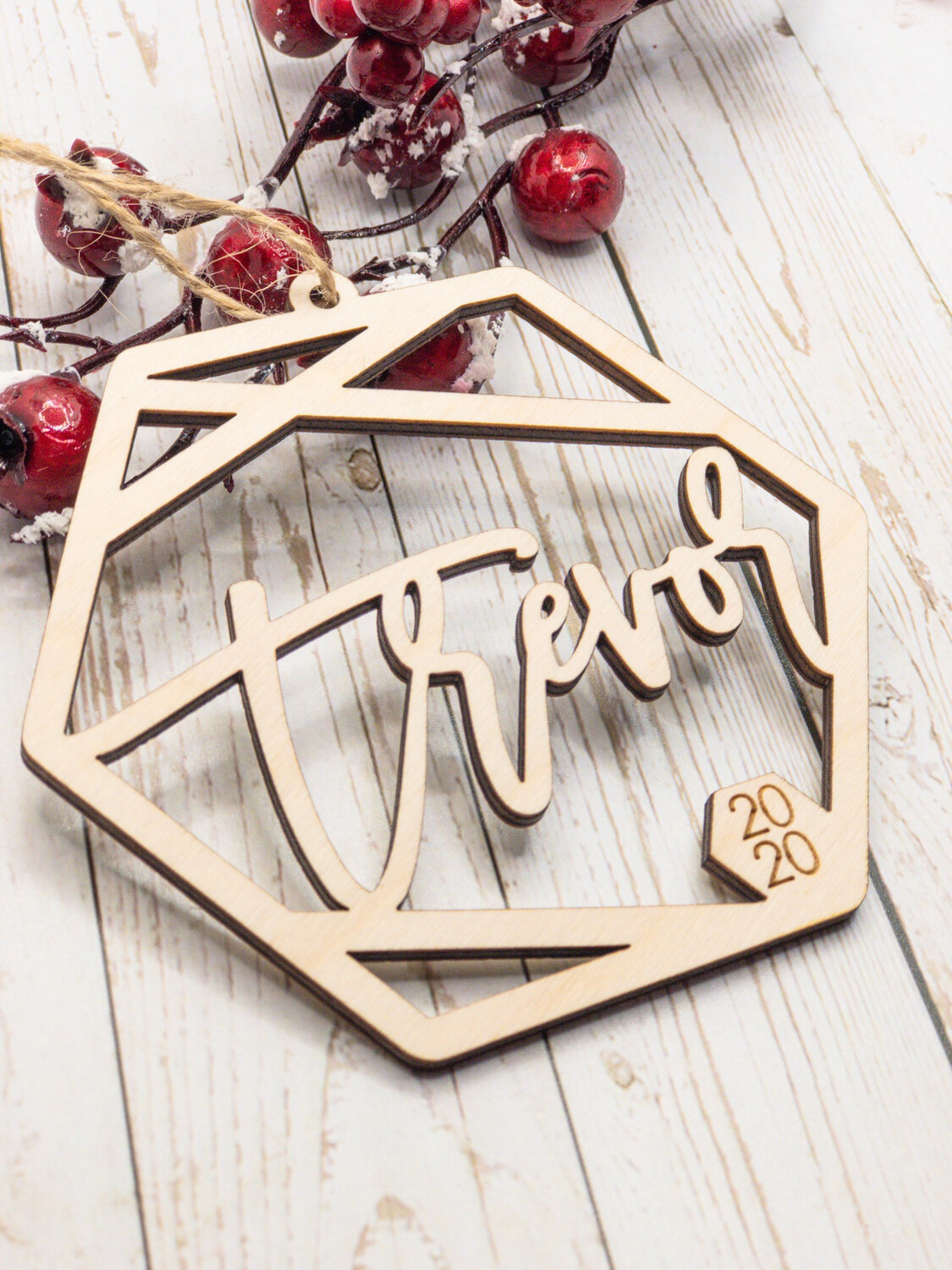 Geometric Name Christmas Ornament