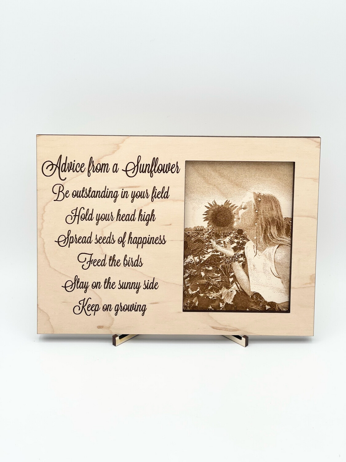 Advice From A Sunflower Engraved Photo