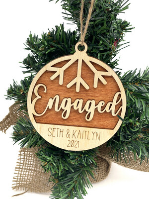 Engaged Christmas Ornament