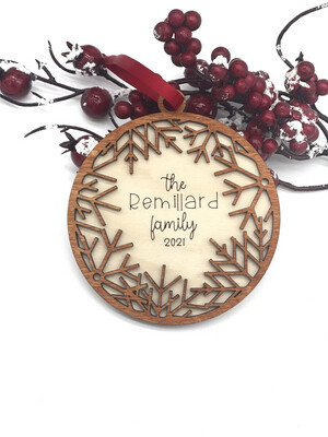 Snowflake Framed Ornament