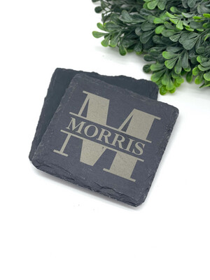 Slate Coasters Split Name 