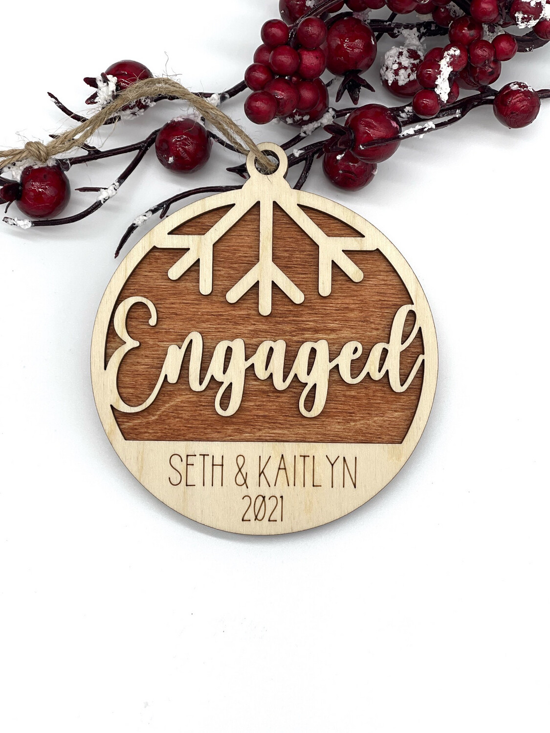 Engaged Christmas Ornament