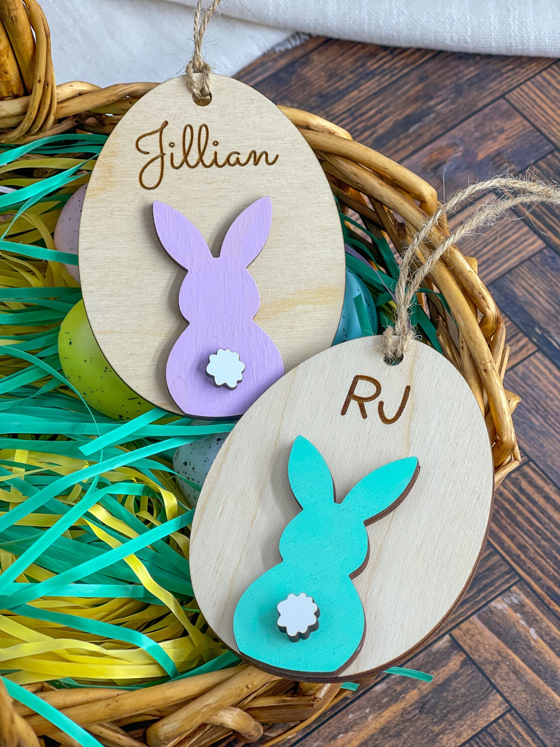Bunny Tail Egg Easter Tags