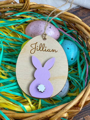 Bunny Tail Egg Easter Tags