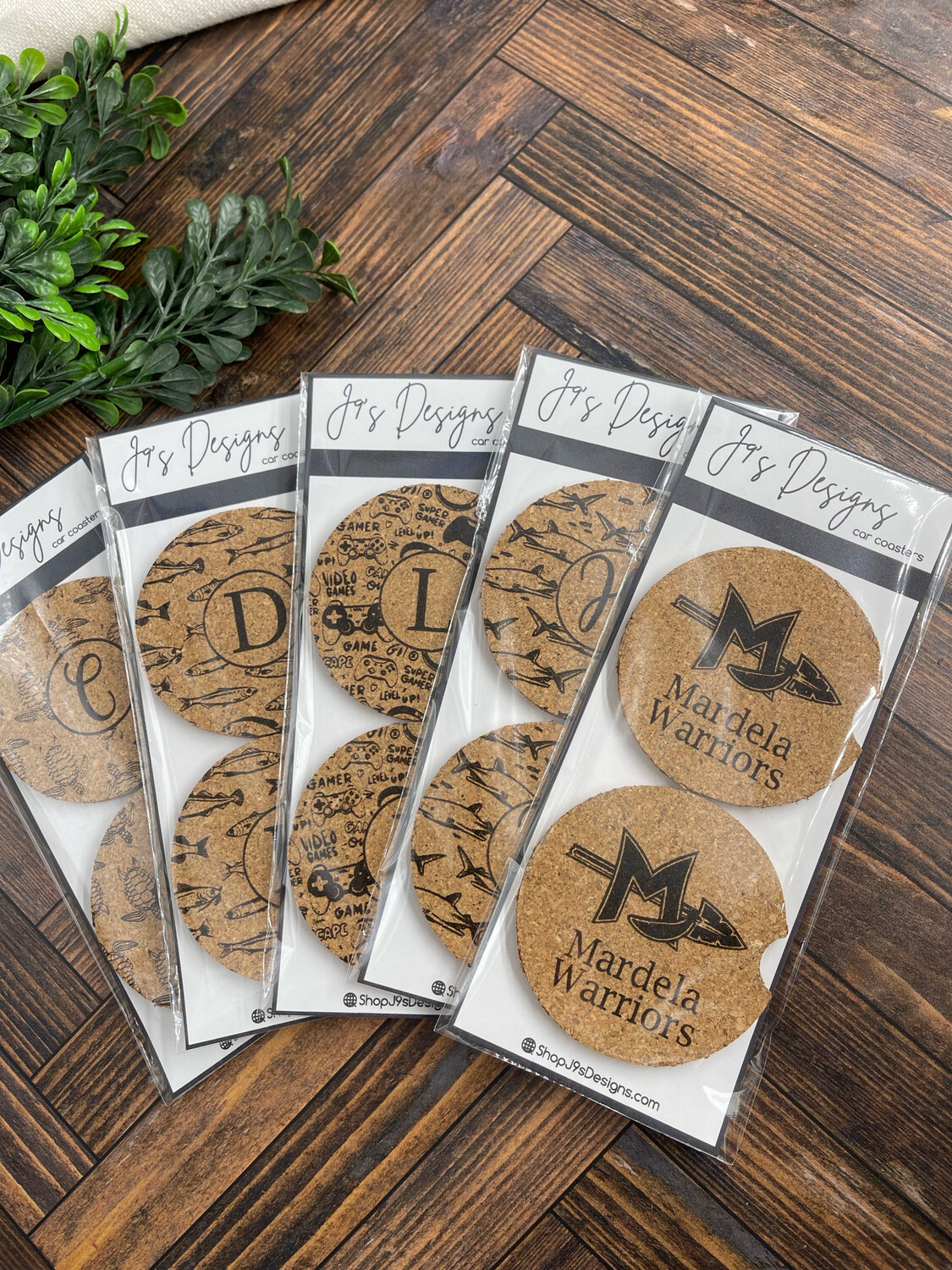 Cork Car Coasters