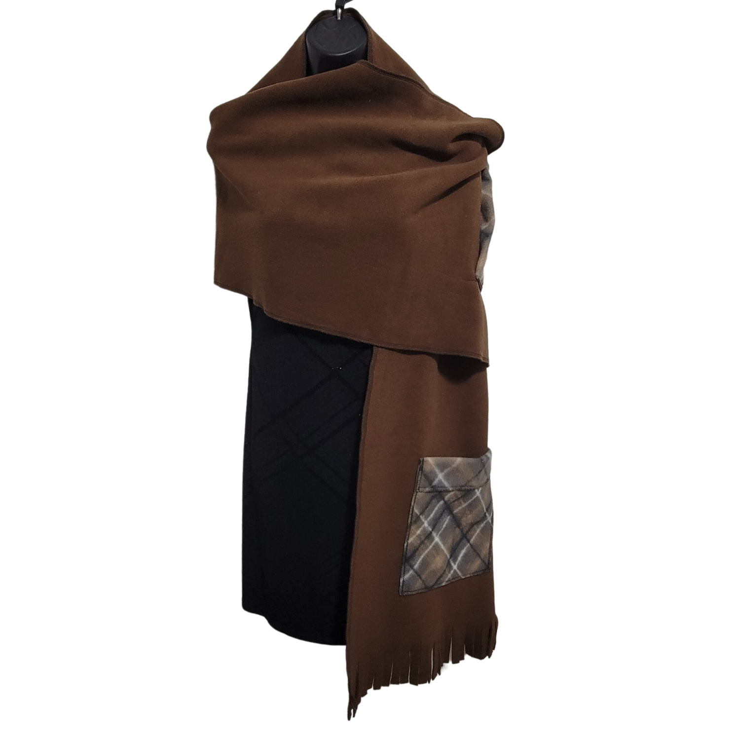 Brown Fleece Wrap