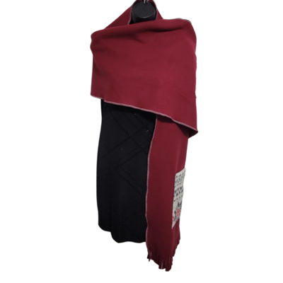 Burgundy Fleece Wrap