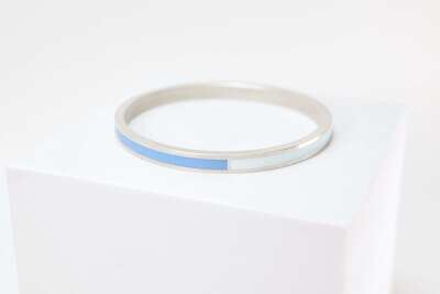 2 Colour Bangle, Pale Blue And Turquoise