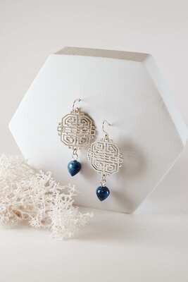 Hoi An Earrings with Lapis Lazuli Drops