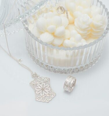 Flower Silver Necklace