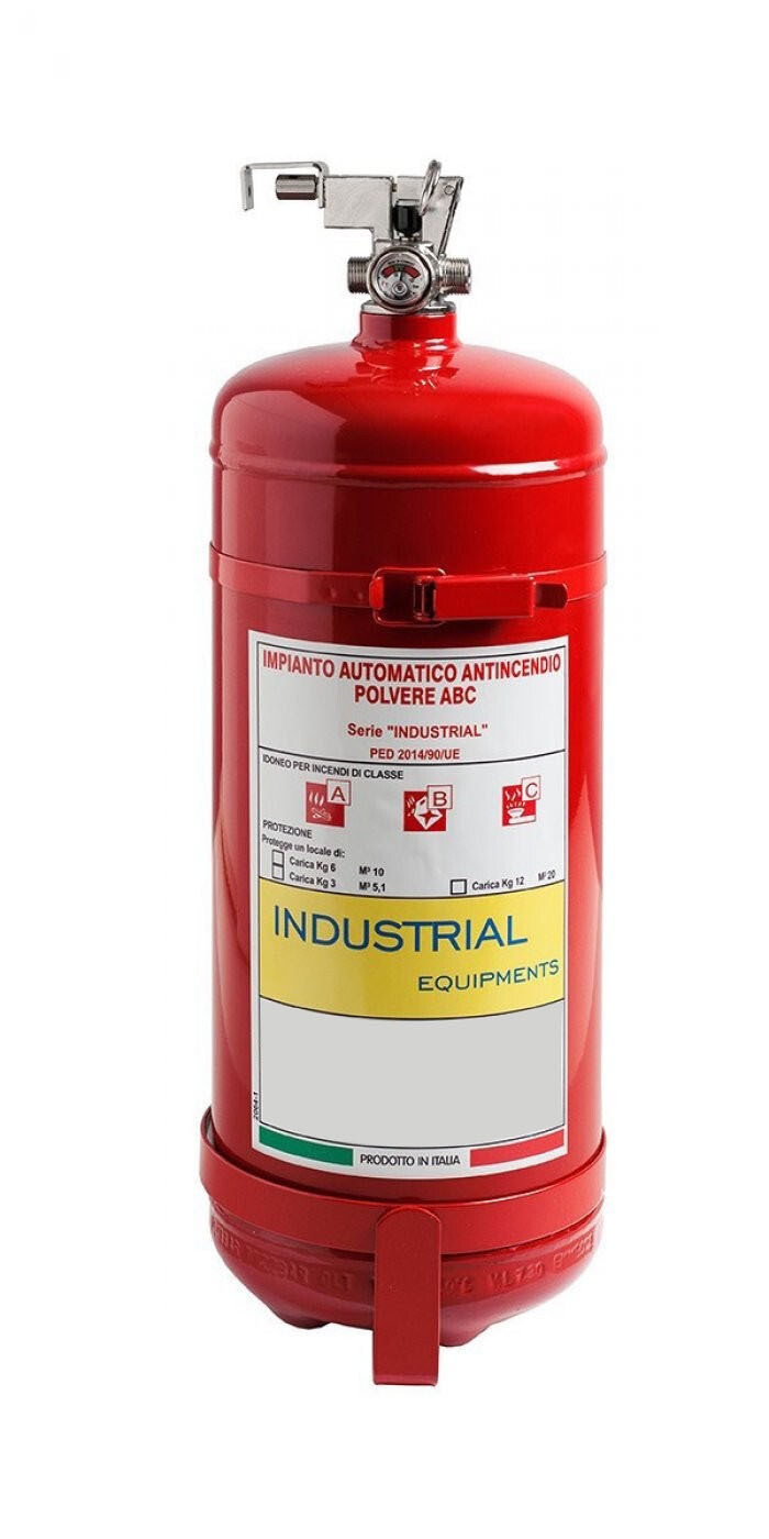 Impianto Antincendio Automatico kg 6 - A B C - Codice BGPOWAUTKG6SIS44 - PED 2014/68/UE - 
