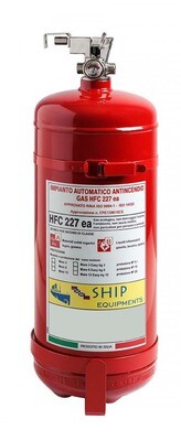 Automatische HFC227-GasFeuerlöschanlage EA kg 12 - A B - Code BGHFCAUTKG12SIS79 - RINA-Zertifikat - 