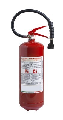 Foam extinguisher 6 liters - 21A 183B - Code BGMOUPORL6SIS68 - UNI EN 3-7