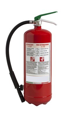 Foam extinguisher 6 liters - 21A 183B - Code BGMOUPORL6SIS67 - UNI EN 3-7