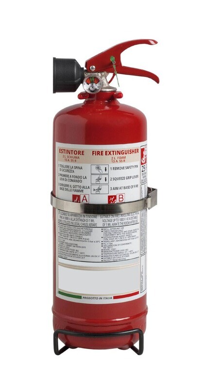 Foam extinguisher 2 liters - 13A 55B 25F - Code BGMOUPORL2SIS71 -UNI EN 3-7