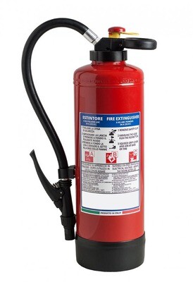 Powder extinguisher kg 6 - 34A 233B C - UNI EN 3-7 - Code BGPOWPORKG6SIS19 - Pressurized at the time of use