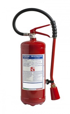 Powder extinguisher kg 6 - D - UNI EN 3-7 - 0040 - Code BGPOWPORKG6SIS18