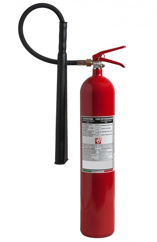 Estintore a CO2 kg 5 - 89B - Codice BGCO2PORKG5SIS86 - UNI EN 3-7