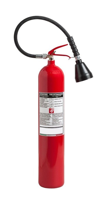 Estintore a CO2 kg 5 - 89B - Codice BGCO2PORKG5SIS84 - UNI EN 3-7