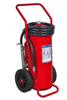 Wheeled powder extinguisher kg 50 - A IV B C - Code BGPOWWHEKG50SIS5 - UNI EN 1866-1 - PED 2014/68/UE