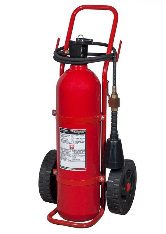 Estintore carrellato a CO2 kg 20 - 233B - Codice BGCO2WHEKG20SIS82 - UNI EN 1866-1 - PED 2014/68/UE - MED 2014/90/UE