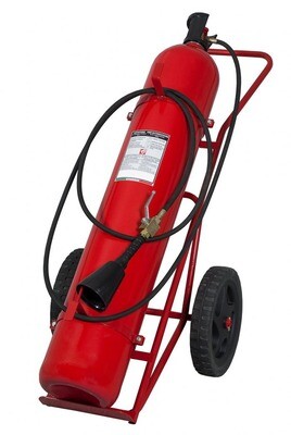 Wheeled CO2 extinguisher kg 50 - 233B - Code BGCO2WHEKG50SIS80 - UNI EN 1866-1 - PED 2014/68/UE - MED 2014/90/UE