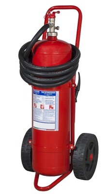 Wheeled powder extinguisher kg 30 - A B1 C - Code BGPOWWHEKG30SIS7 - UNI 9492 - PED 2014/68/UE